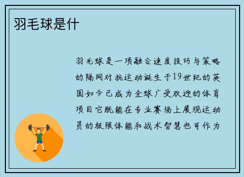 羽毛球是什